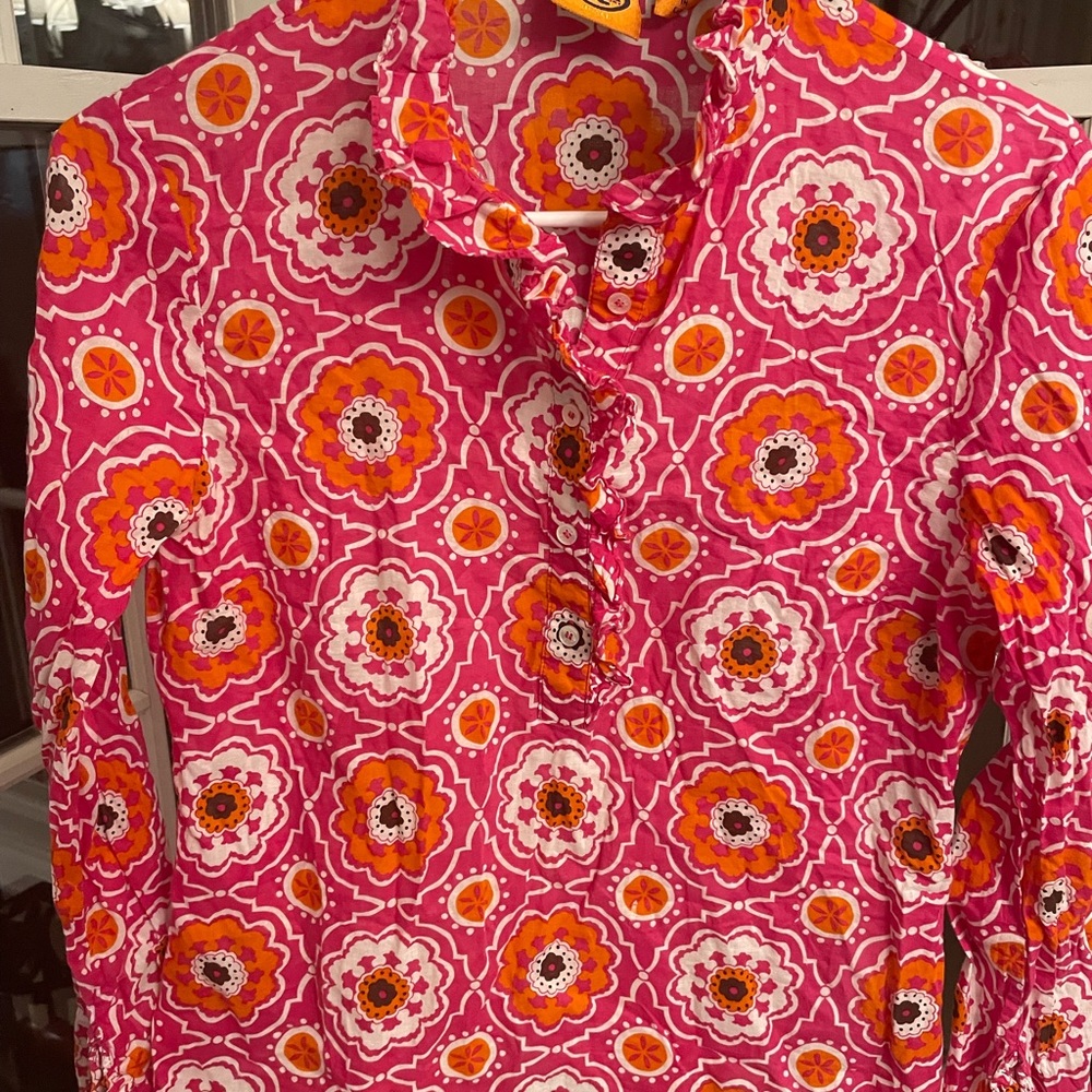 Perfect for fall! Tory Burch floral medallion blouse